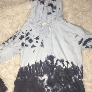 Blue tie dye hoodie